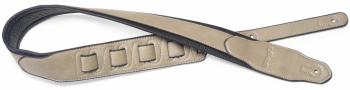 Beige padded leatherette guitar strap with a triangular end (ST-SPFL 40 BEI)