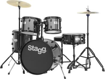 5-piece, 6-ply basswood, 20" standard drum set with hardware & cymbals (ST-TIM120B BK)