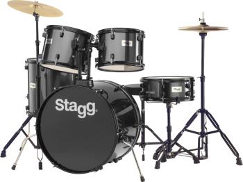5-piece, 6-ply basswood, 22" standard drum set with hardware & cymbals (ST-TIM122B BK)