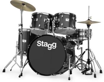 5-piece, 6-ply basswood, 22" standard drum set with hardware & cymbals (ST-TIM322B SPBK)