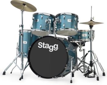 5-piece, 6-ply basswood, 22" standard drum set with hardware & cymbals (ST-TIM322B SPBL)