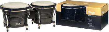 7.5" and 6.5" black Latin wood bongos (ST-BW-200-BK)