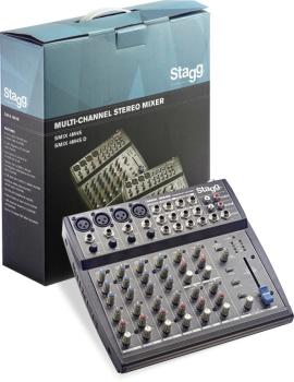 Multi-channel stereo mixer with 2-4 mono & 2-4 stereo input channels (ST-SMIX 4M4S US)