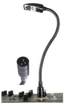"Gooseneck-lit" light w/XLR connector for mixing console (ST-GL-100)