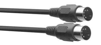 MIDI cable, DIN/DIN (m/m), 2 m (6'), plastic connectors (ST-SMD2 E)