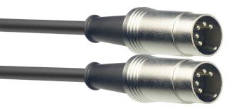 MIDI cable, DIN/DIN (m/m), 1 m (3'), metal connectors (ST-SMD1)