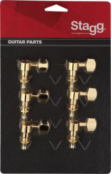 6 golden individual machine heads for electric or folk guitars (ST-KG673GD)