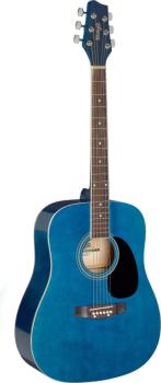 Blue dreadnought acoustic guitar with basswood top (ST-SA20D BLUE)