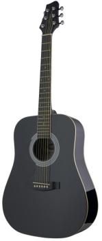 Acoustic Dreadnought Guitar with basswood top, 3/4 model, lefthanded (ST-SW201 3/4 LH BK)