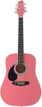 Acoustic Dreadnought Guitar with basswood top, 3/4 model, lefthanded (ST-SW201 3/4 LH PK)