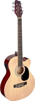 Auditorium cutaway acoustic-electric guitar with basswood top (ST-SA20ACE NAT)