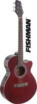 Mini-jumbo electro-acoustic cutaway concert guitar with FISHMAN preamp (ST-SA40MJCFI-TR)