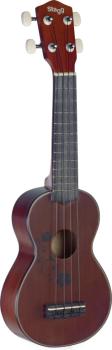 Traditional soprano ukulele with flower design, in black nylon gigbag (ST-US20 FLOWER)